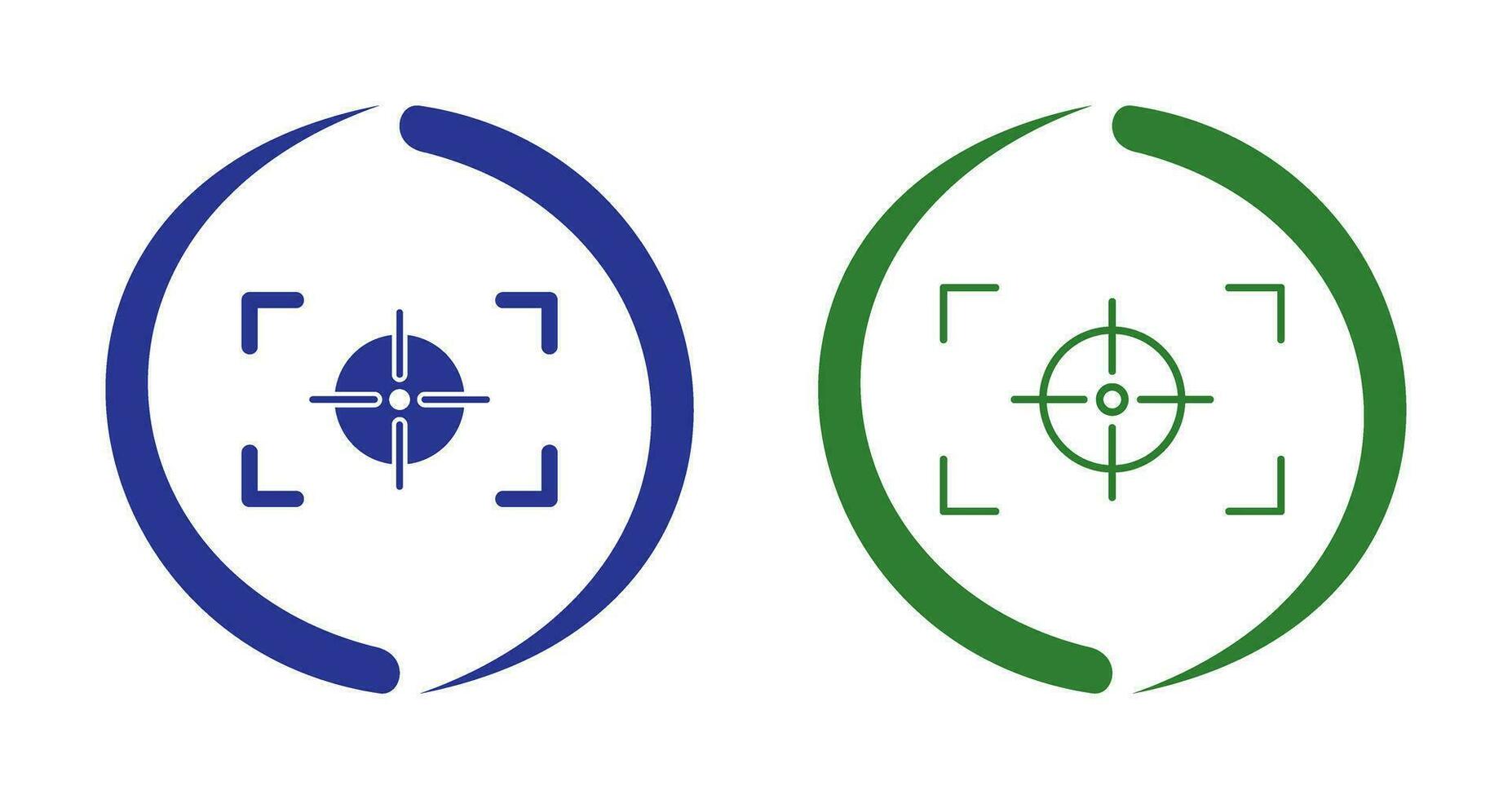 Unique Focus Horizontal Vector Icon