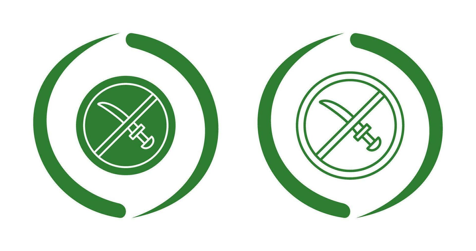 No Weapons Vector Icon