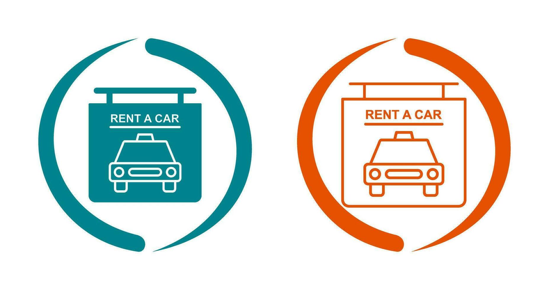 Rent a Car Vector Icon