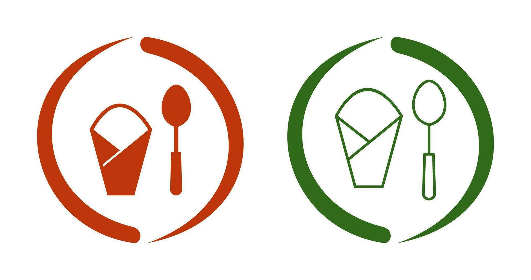 Spoon and Napkin Vector Icon
