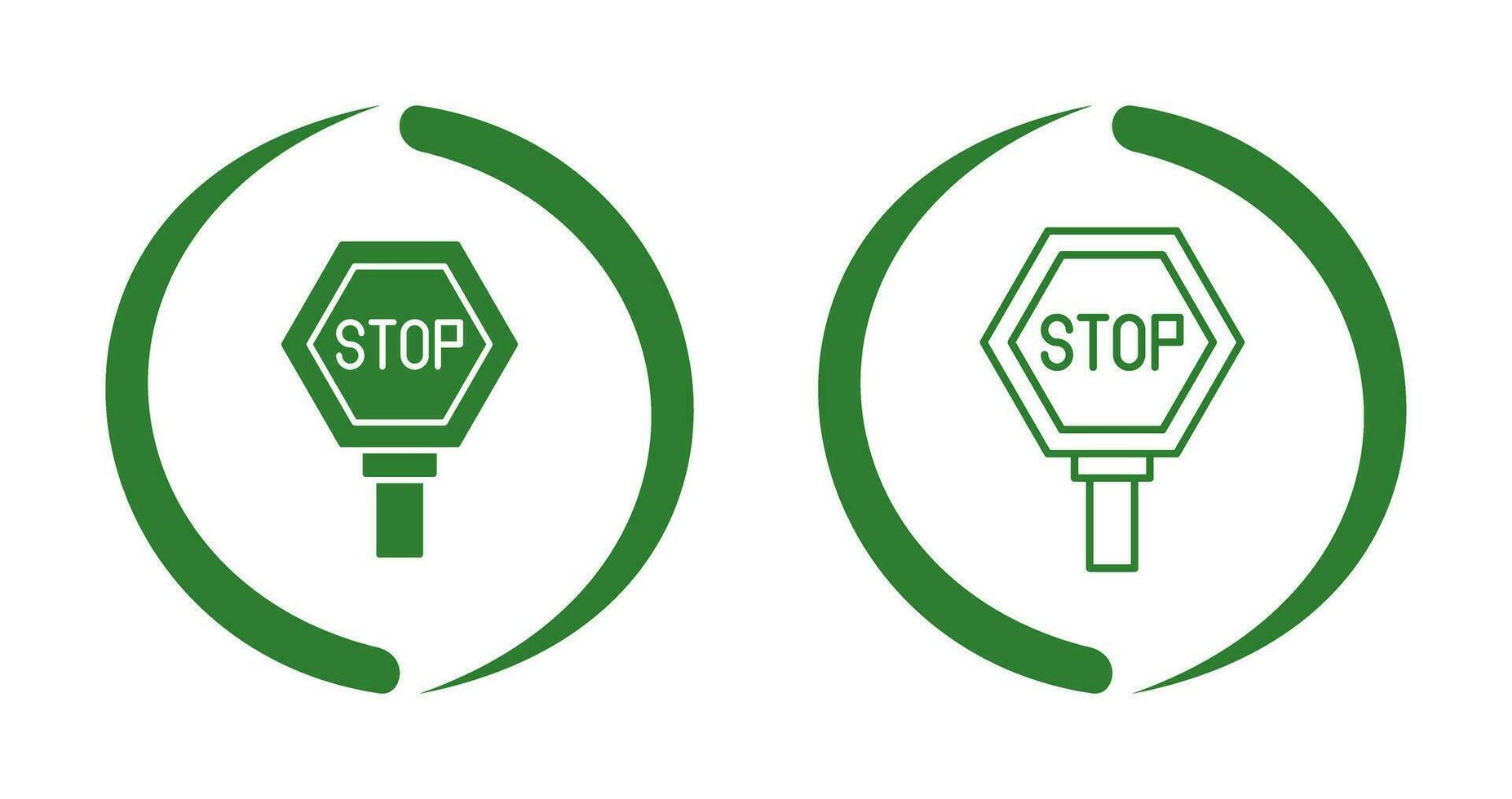 icono de vector de señal de stop