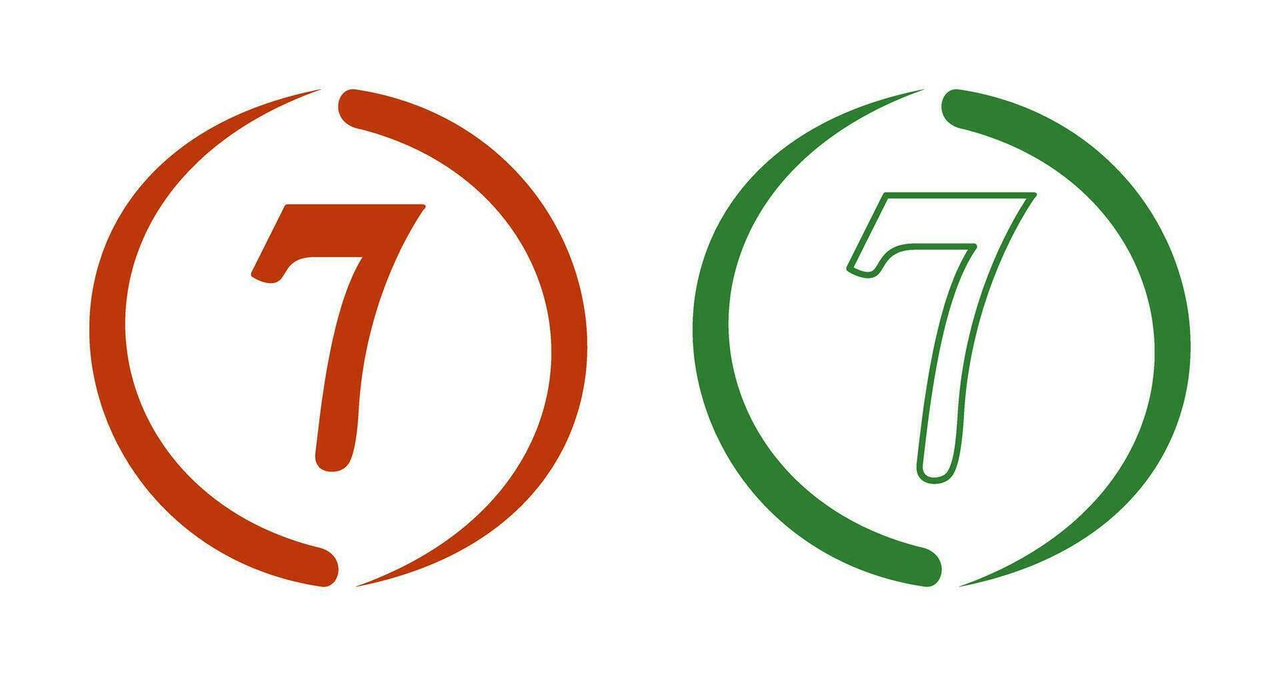 Number Seven Vector Icon