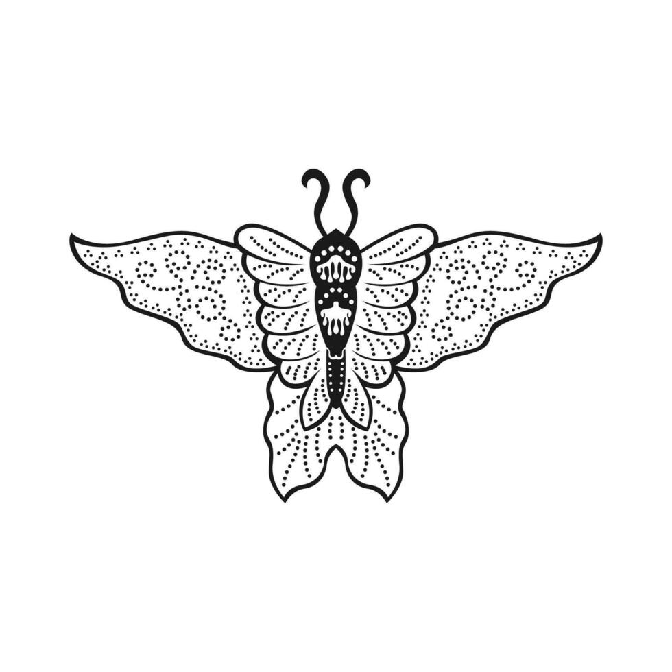 javanés batik mariposa icono vector imagen ilustración