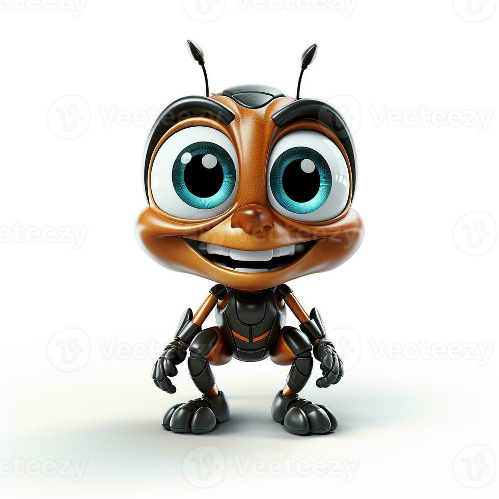 3d cartoon cute ant ai photo