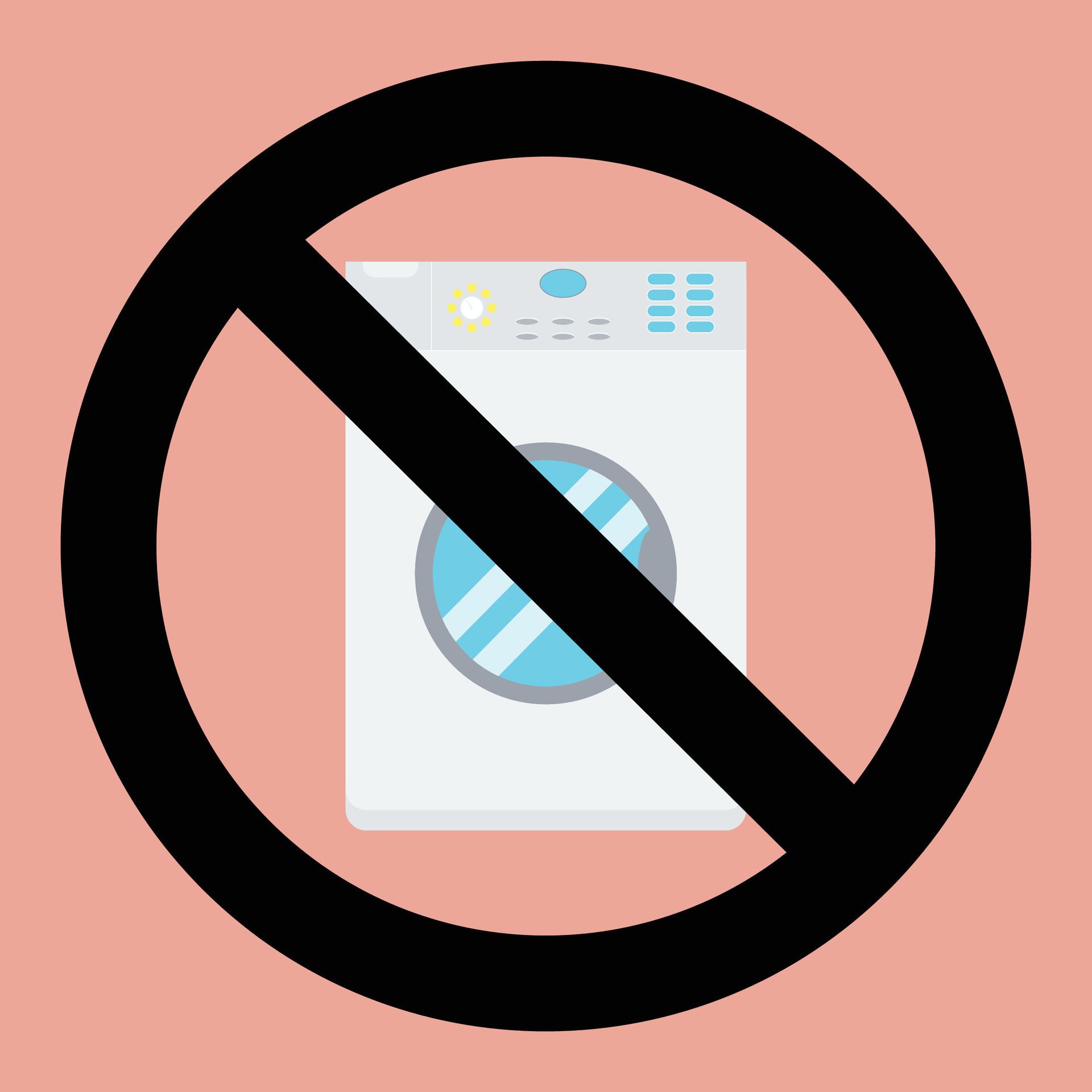 Do not wash in washing machine. Vector stop automatic machine