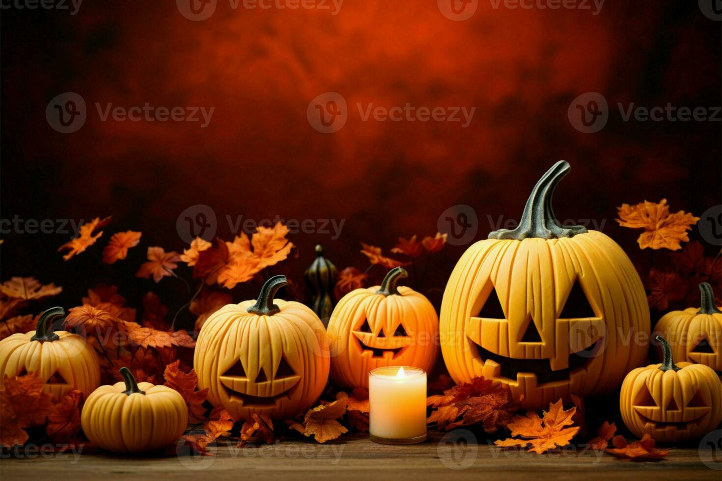 Minimalist 3D art brings out the essence of Happy Halloween AI Generated photo