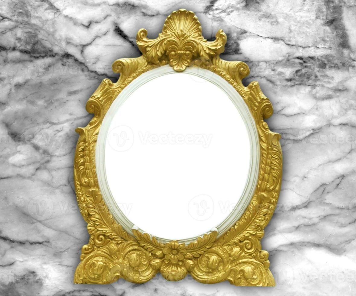 Golden picture frame photo