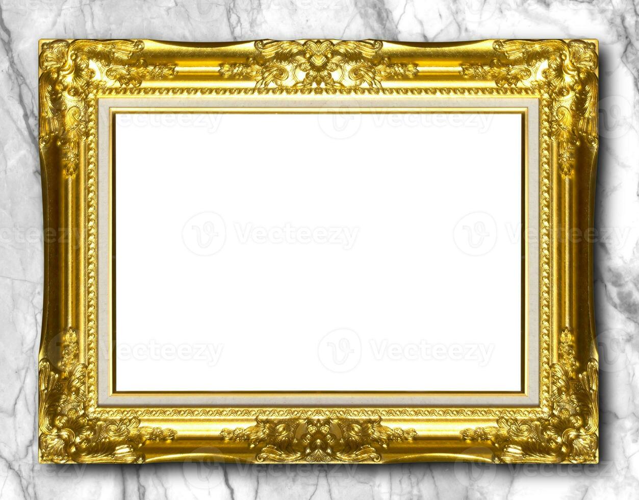 Golden picture frame photo