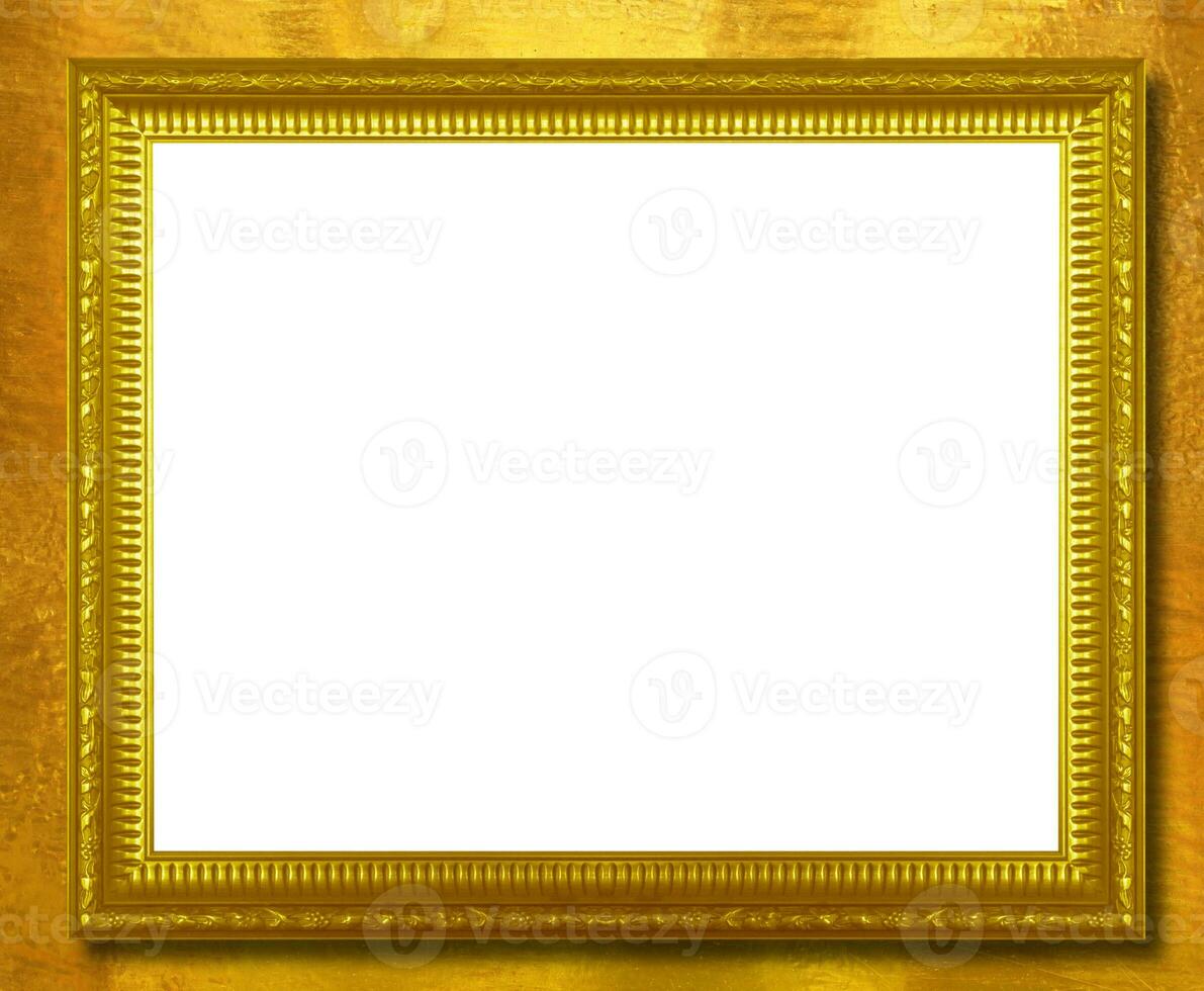 Golden picture frame photo