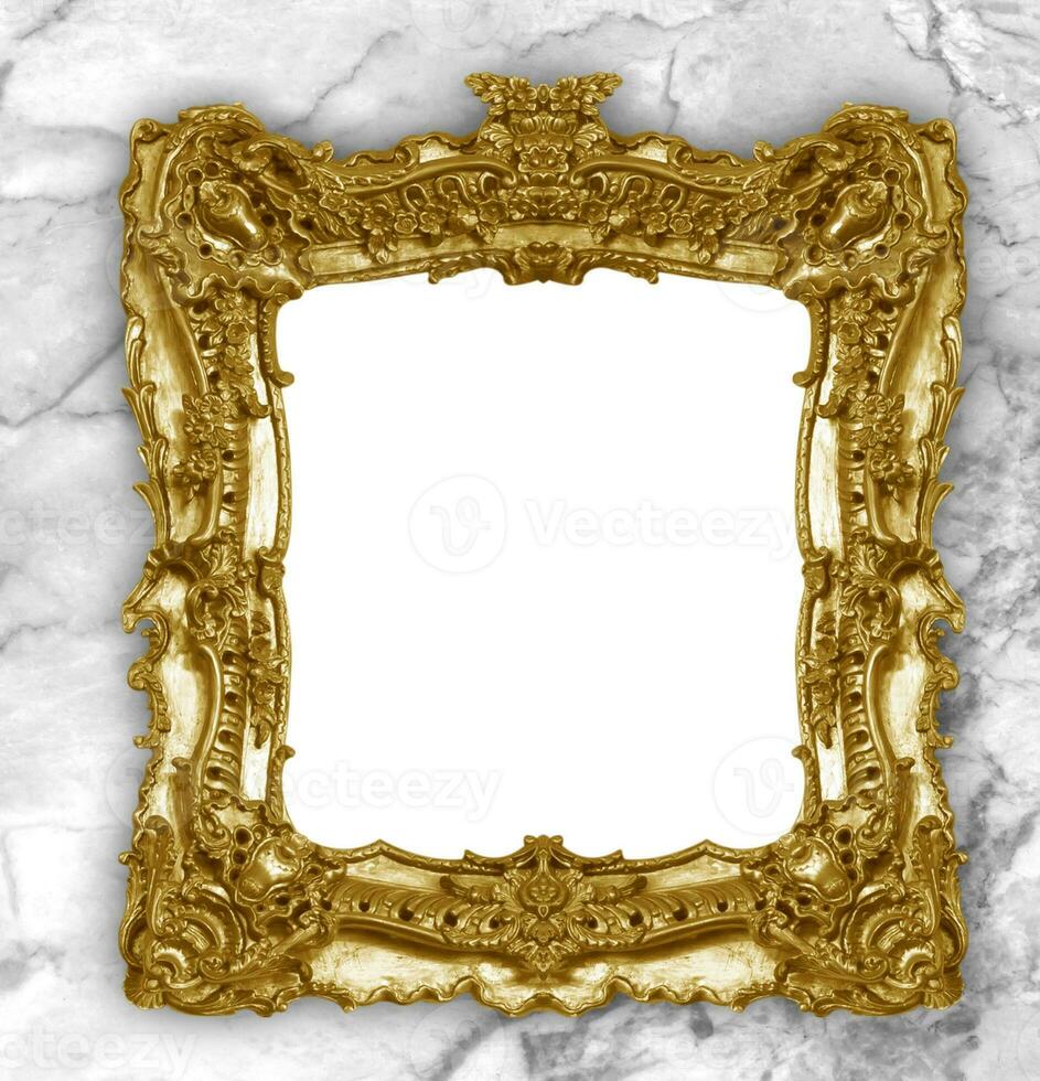 Golden picture frame photo