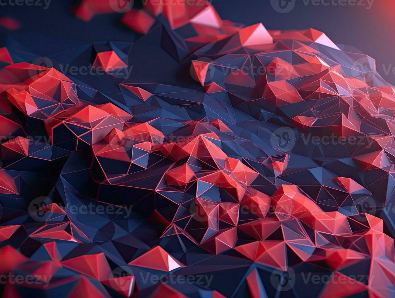 Abstract low poly banner. Modern futuristic wallpaper. For banner, postcard, book illustration. Created with generative AI tools photo