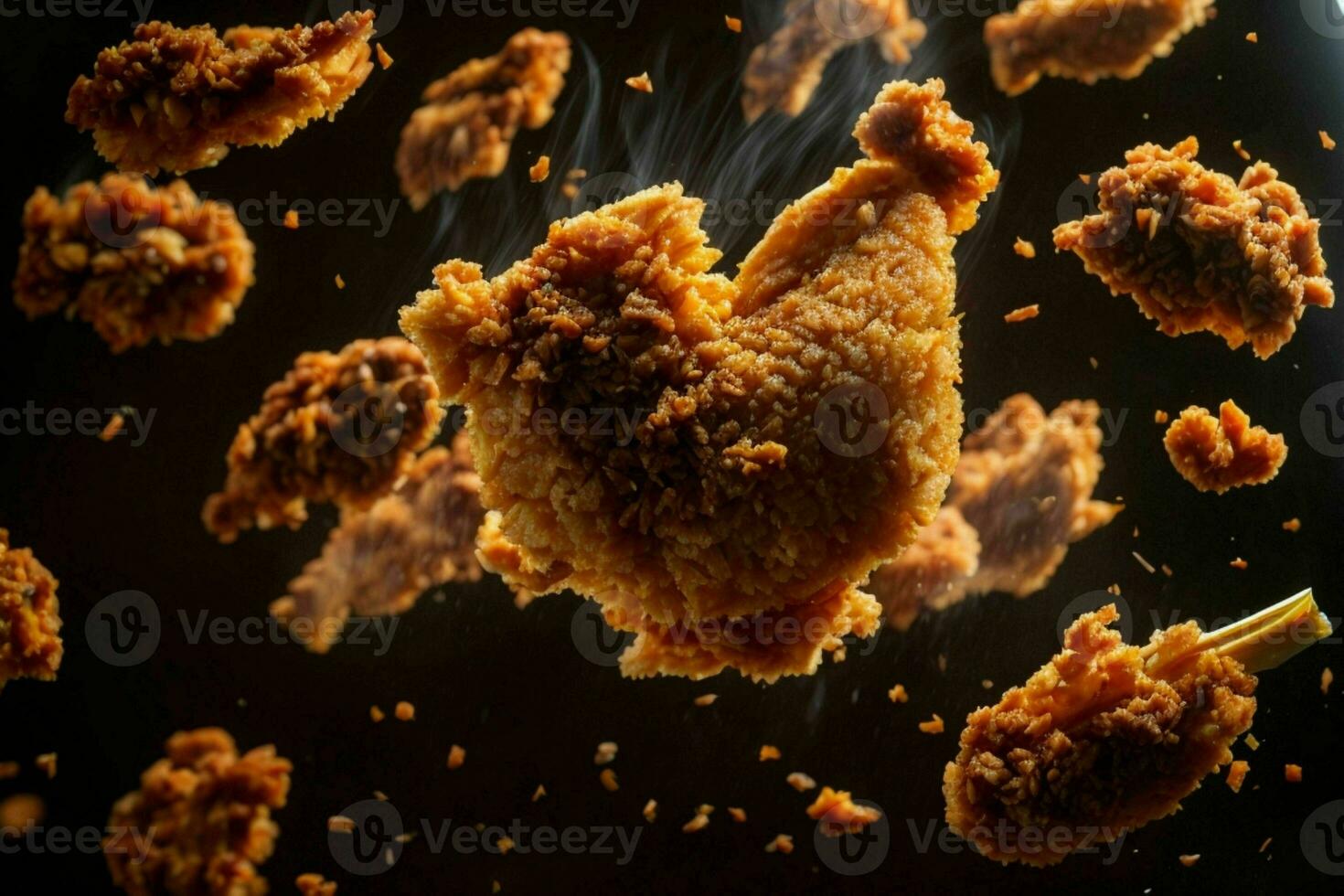 Crispy fried chicken. Pro Photo