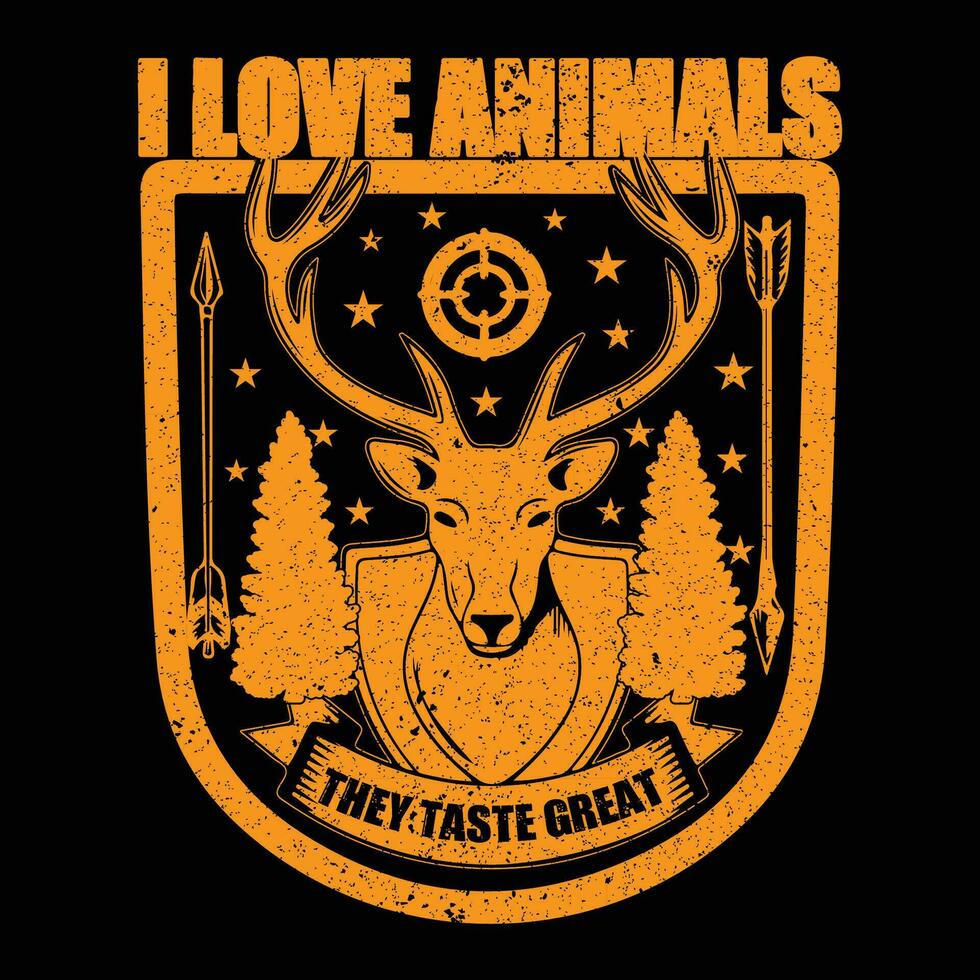 I Love Animals They Taste great T-Shirt vector