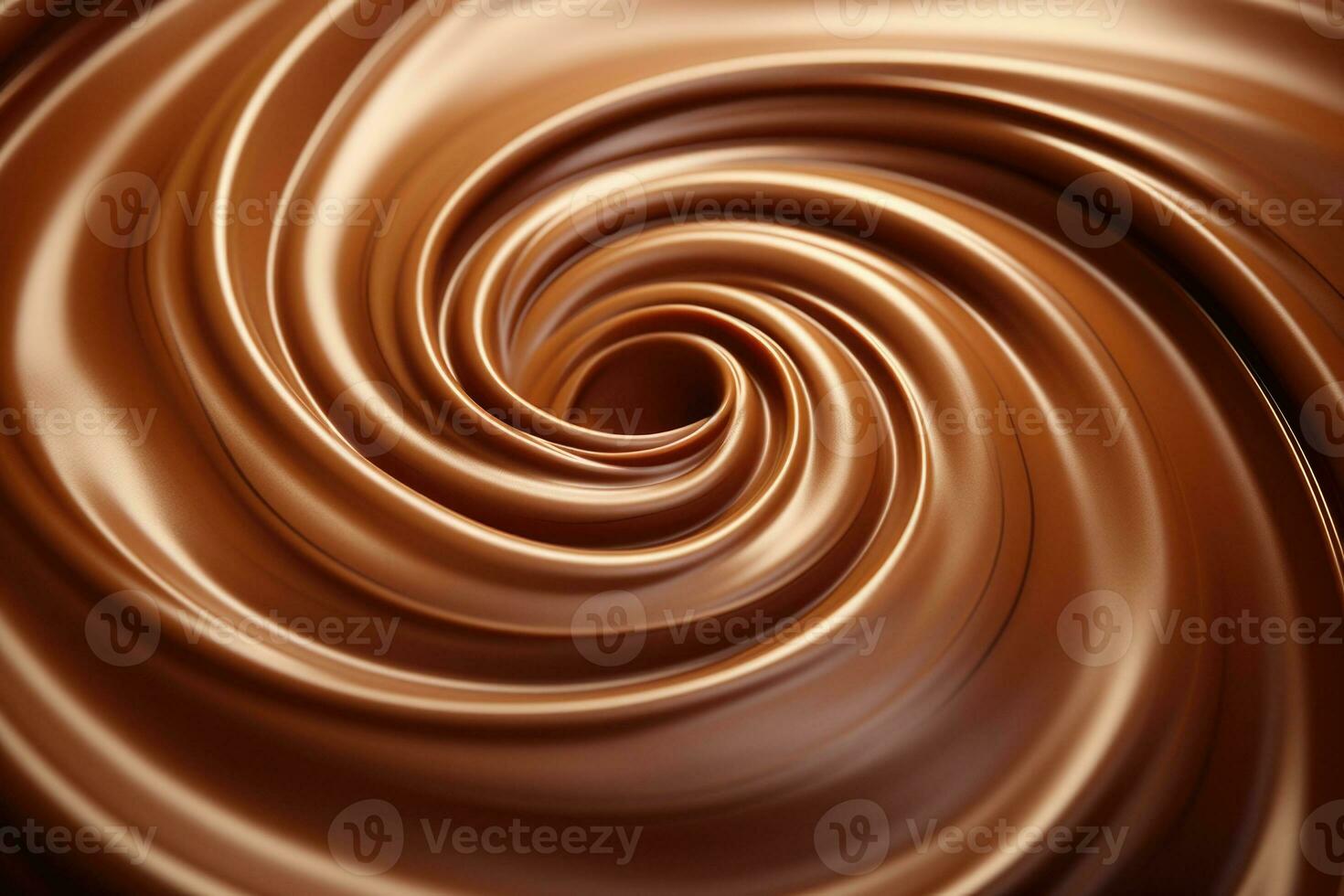 Melted chocolate with swirl effect. Generative AI photo