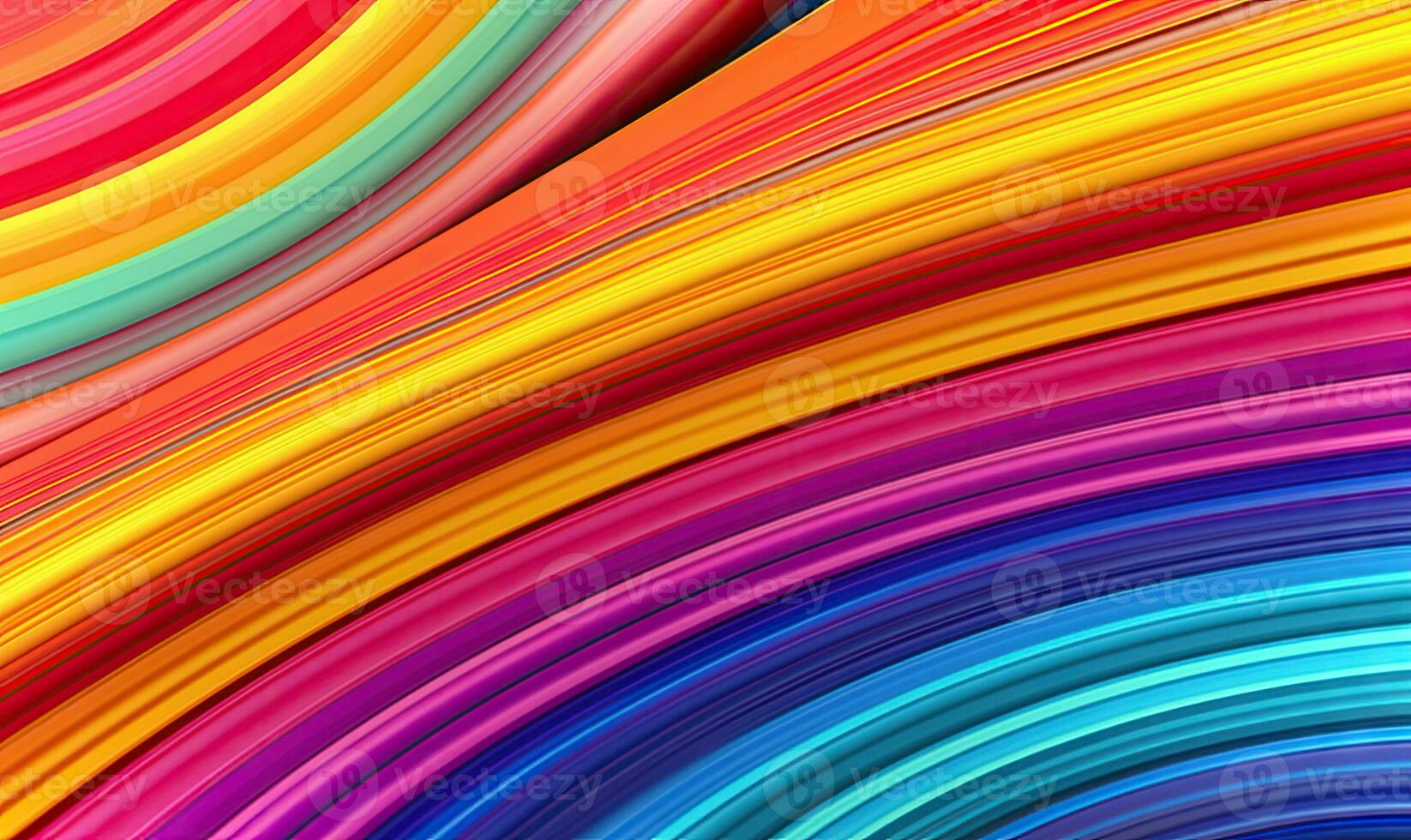 Abstract wave wallpaper. Bright rainbow wallpaper. For banner, postcard, book illustration,. Created with generative AI tools photo