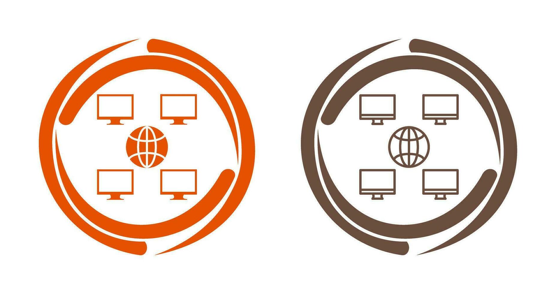 Unique Company Network Vector Icon
