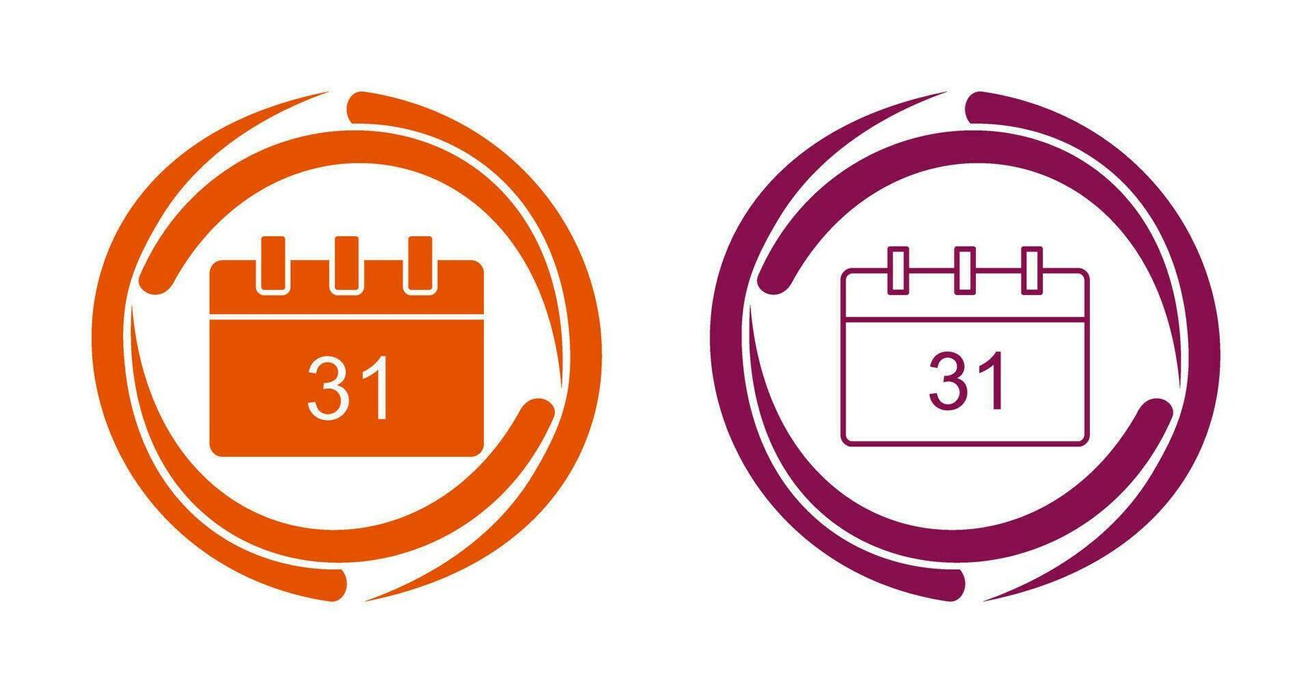 Unique Calendar Vector Icon