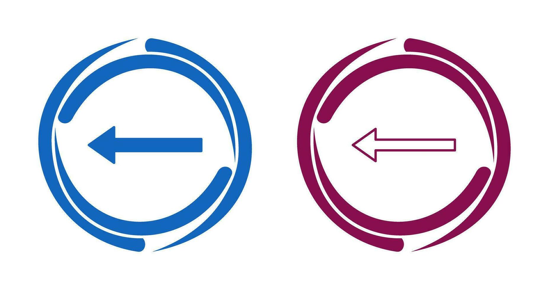 Unique Left Arrow Vector Icon