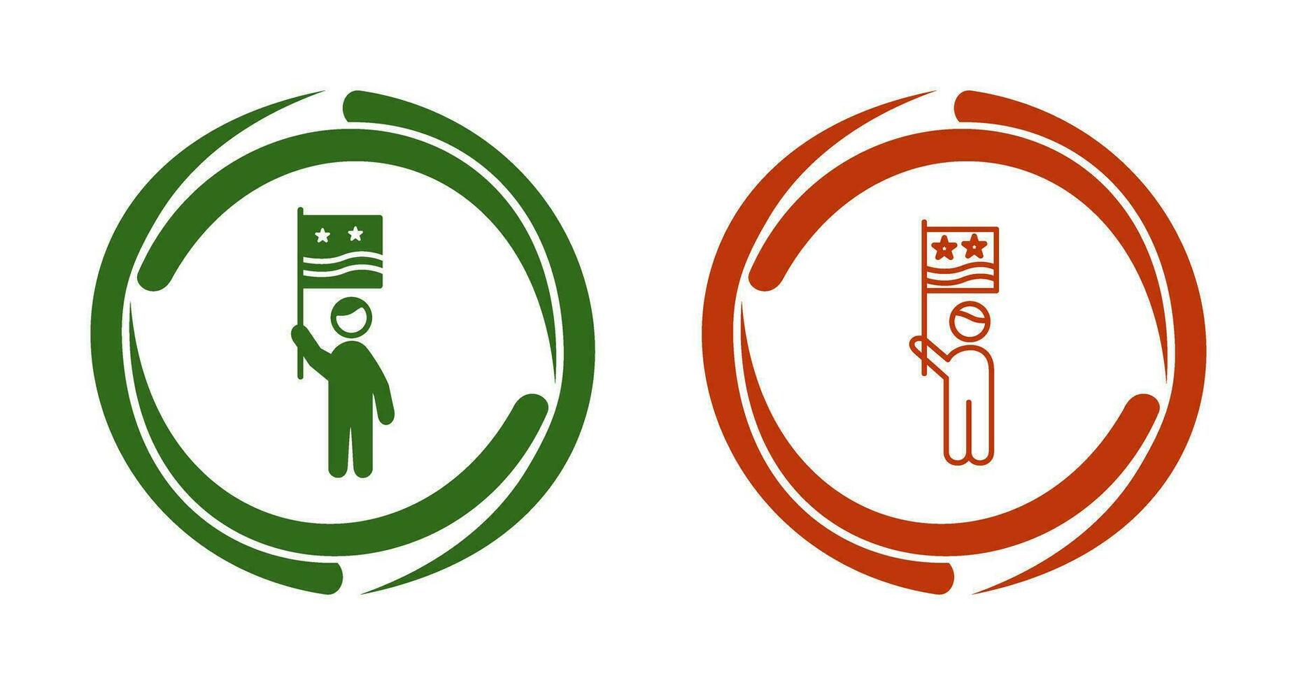 Raising Flag Vector Icon