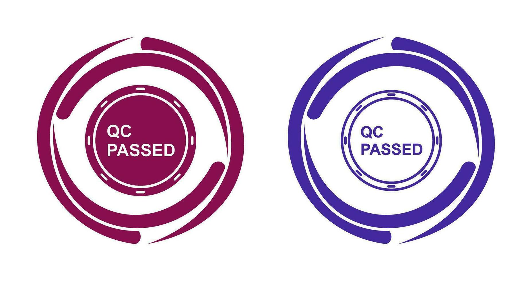 Unique QC Passed Vector Icon