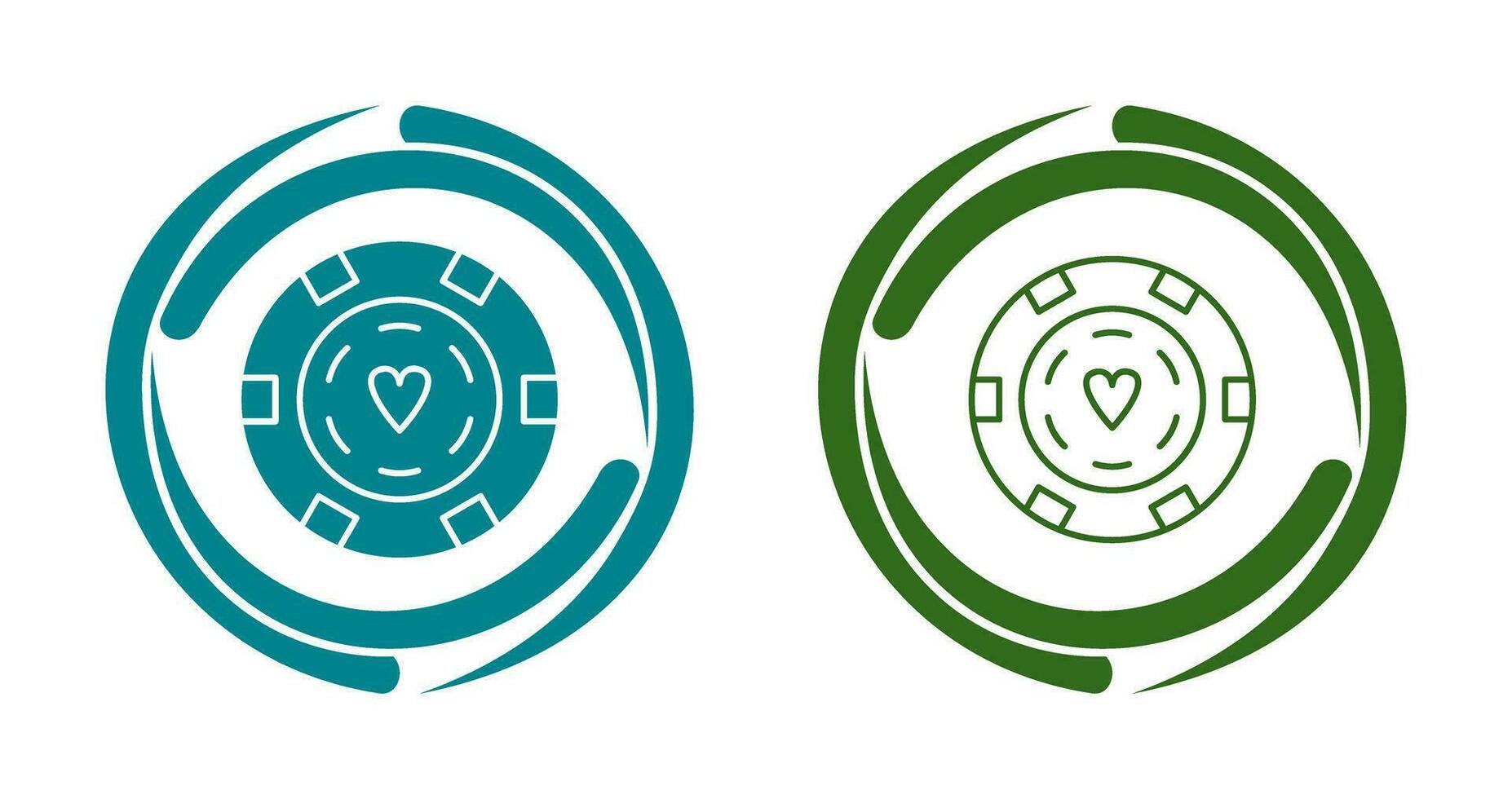 Unique Poker Chips Vector Icon