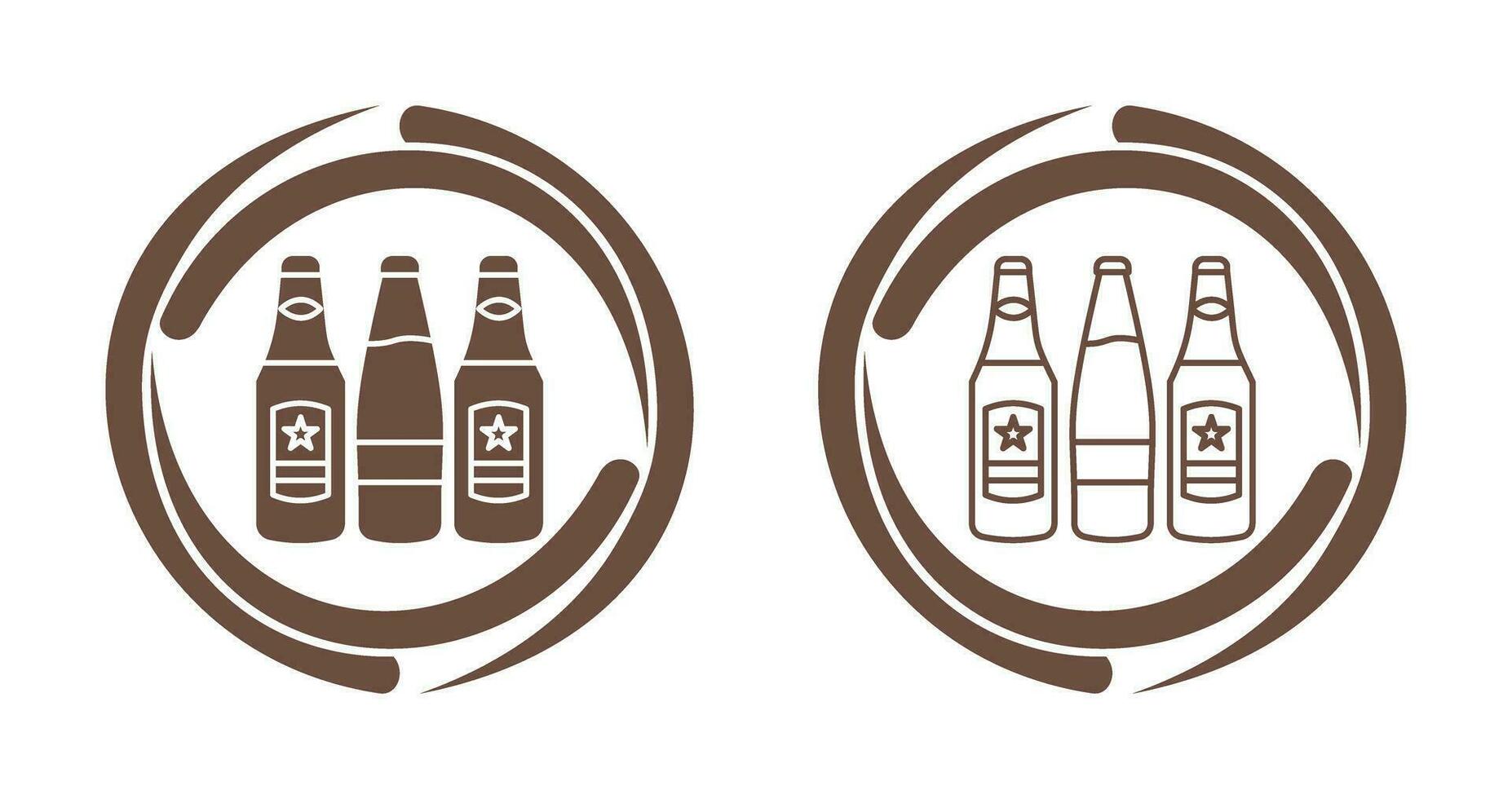 Beer Bottles Vector Icon
