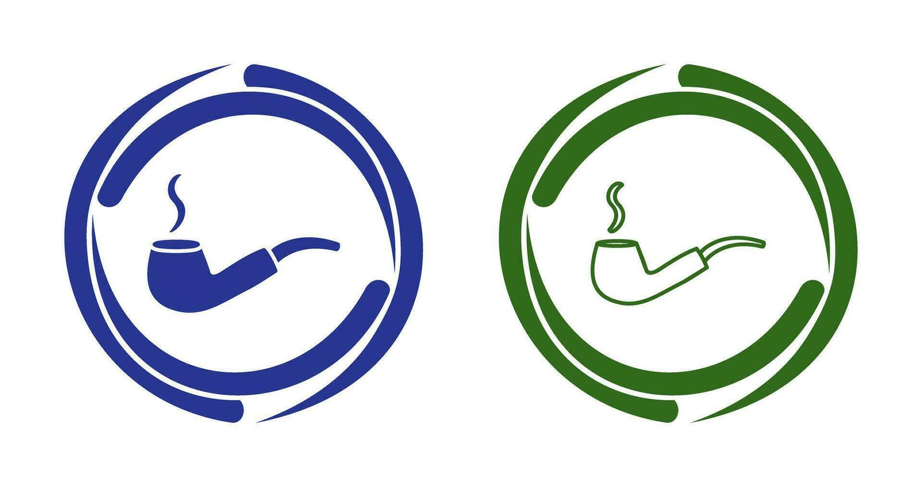 Unique Lit Smoking Pipe Vector Icon