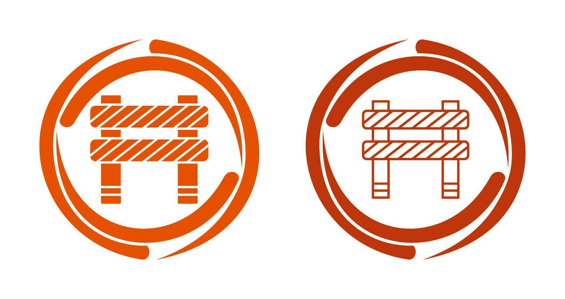 Unique Barrier Vector Icon
