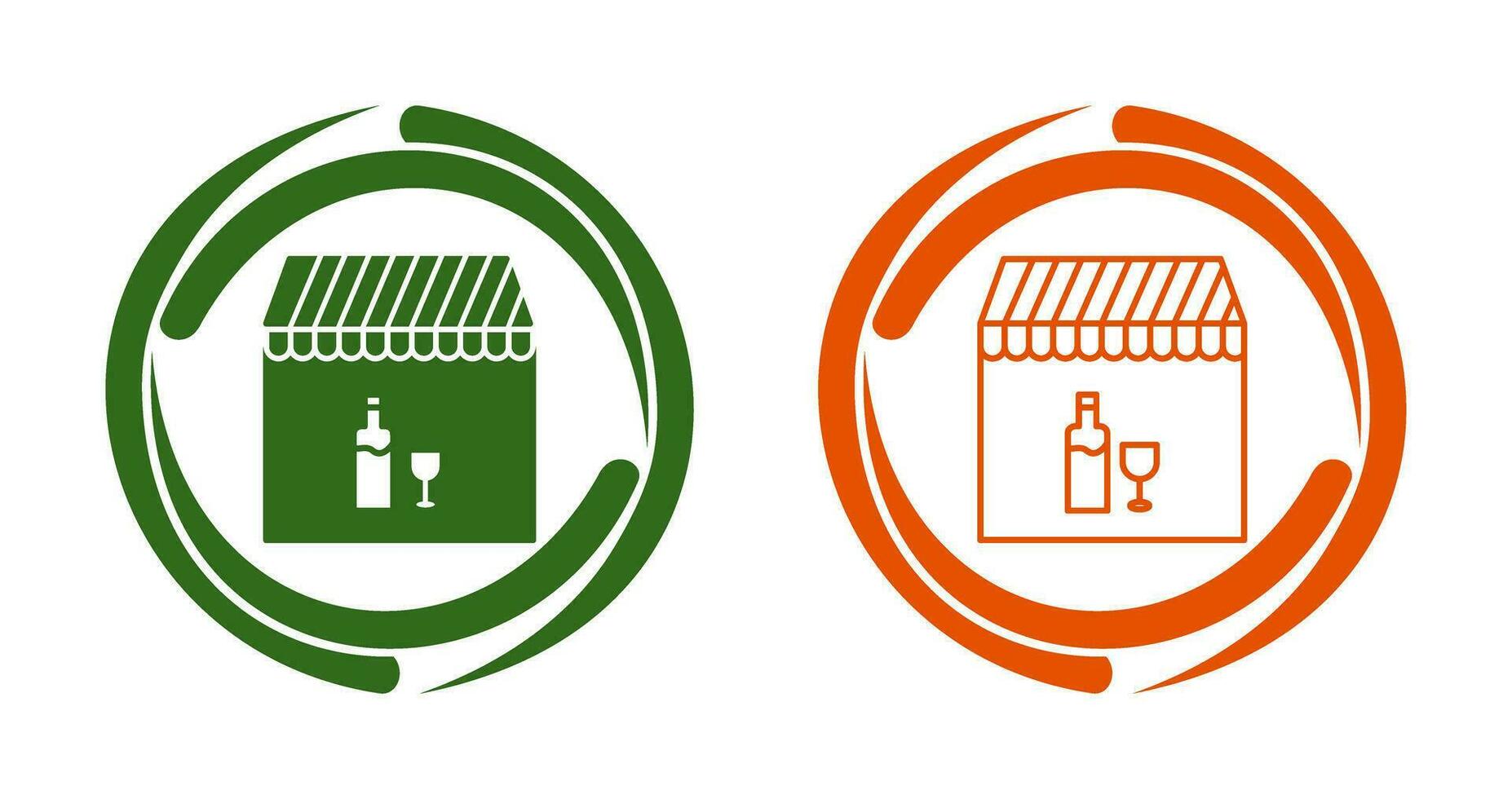Unique Cafe and Bar Vector Icon