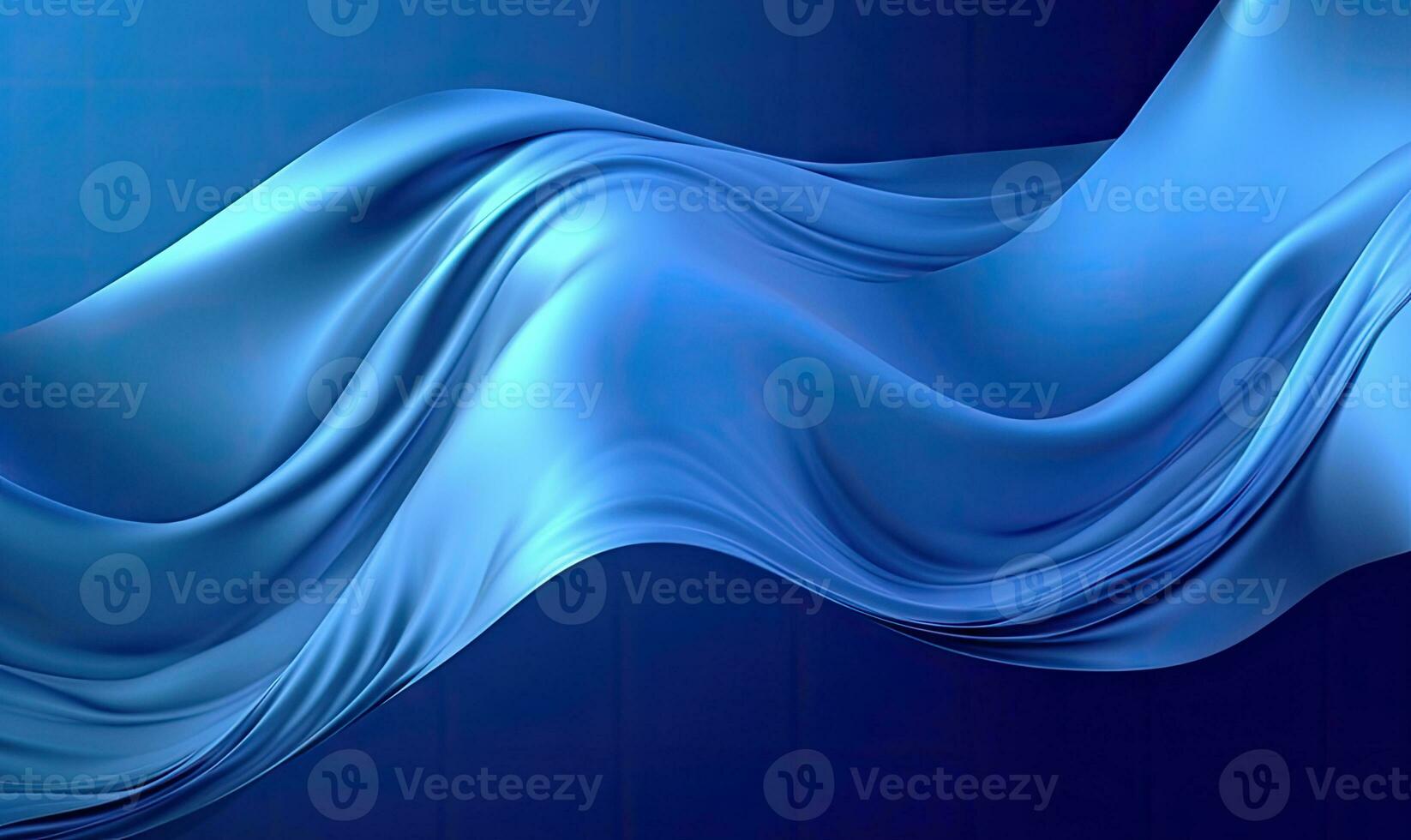 Abstract blue wave wallpaper. Creative futuristic lines background. For banner, postcard, book illustration. Created with generative AI tools photo