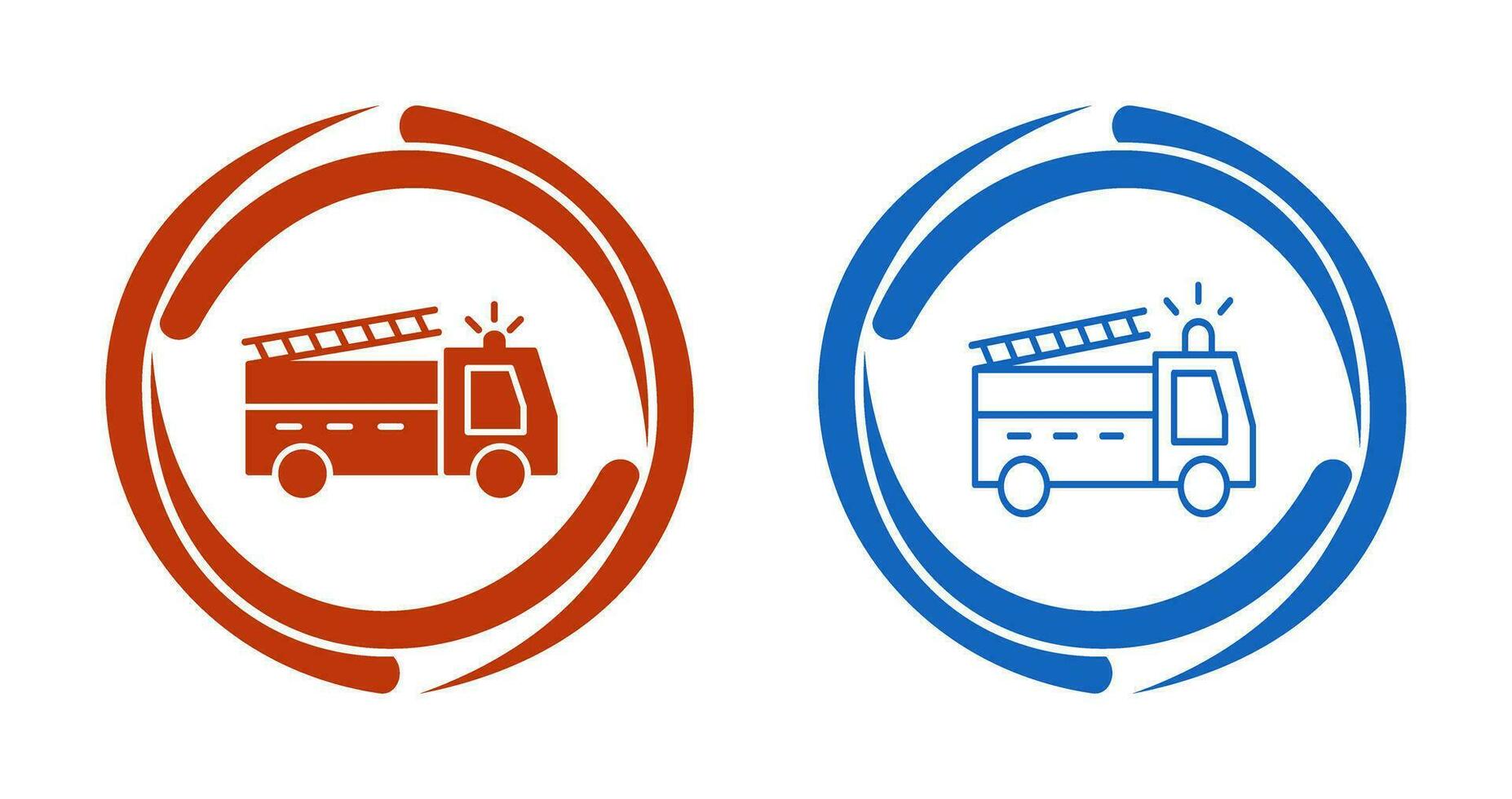 Unique Fire Truck Vector Icon