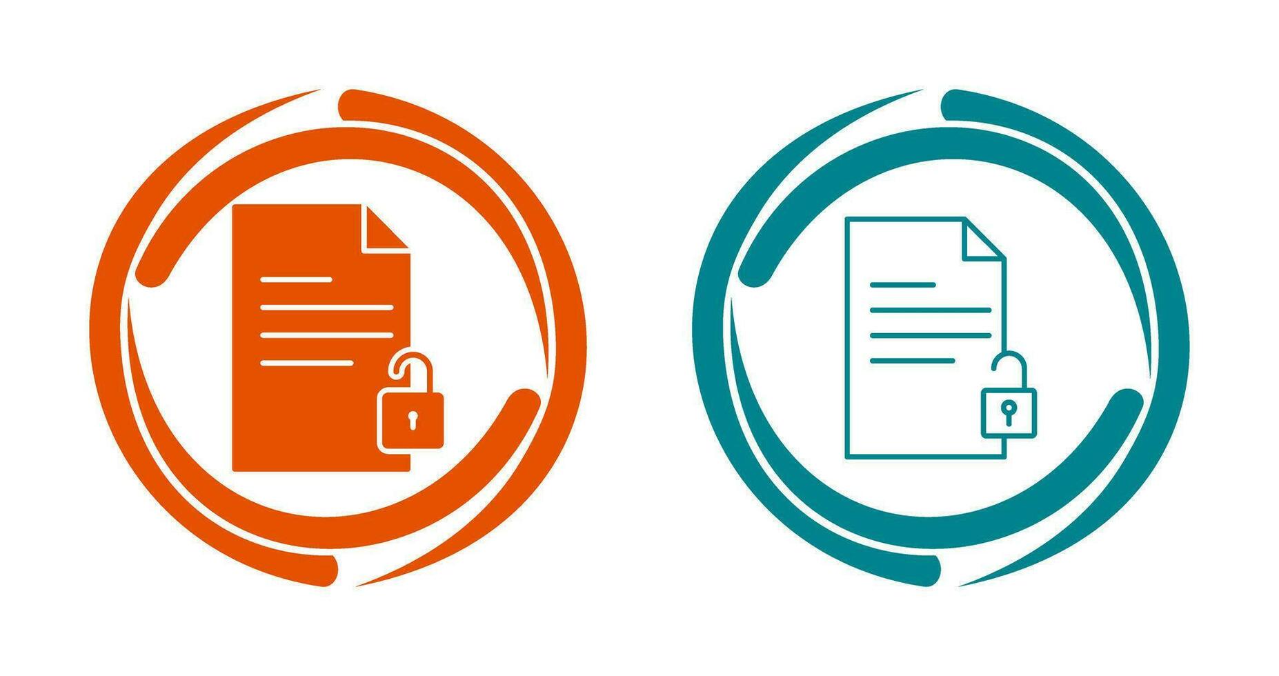 Unlock Documents Vector Icon