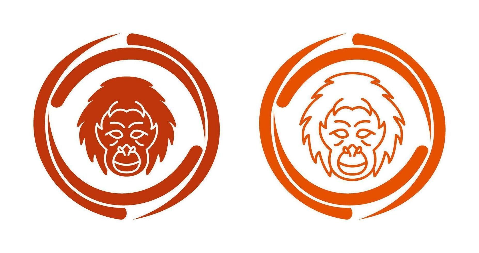 Orangutan Vector Icon