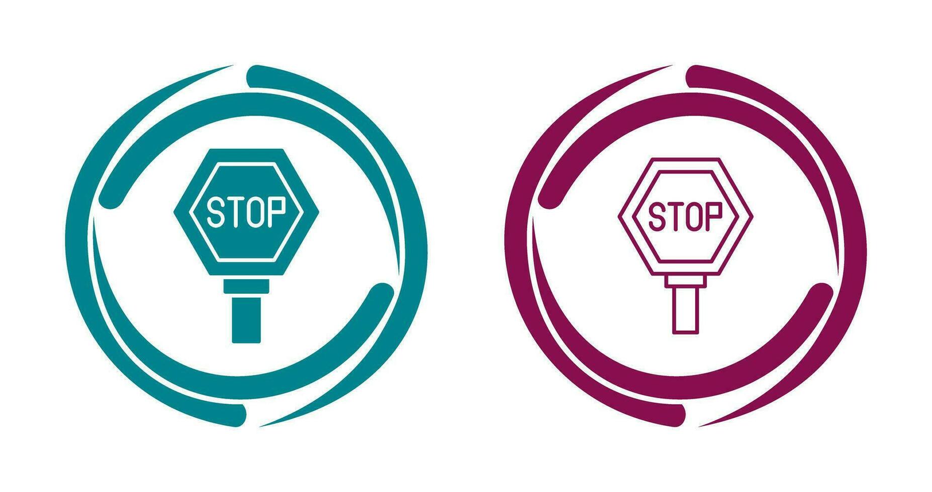 icono de vector de señal de stop