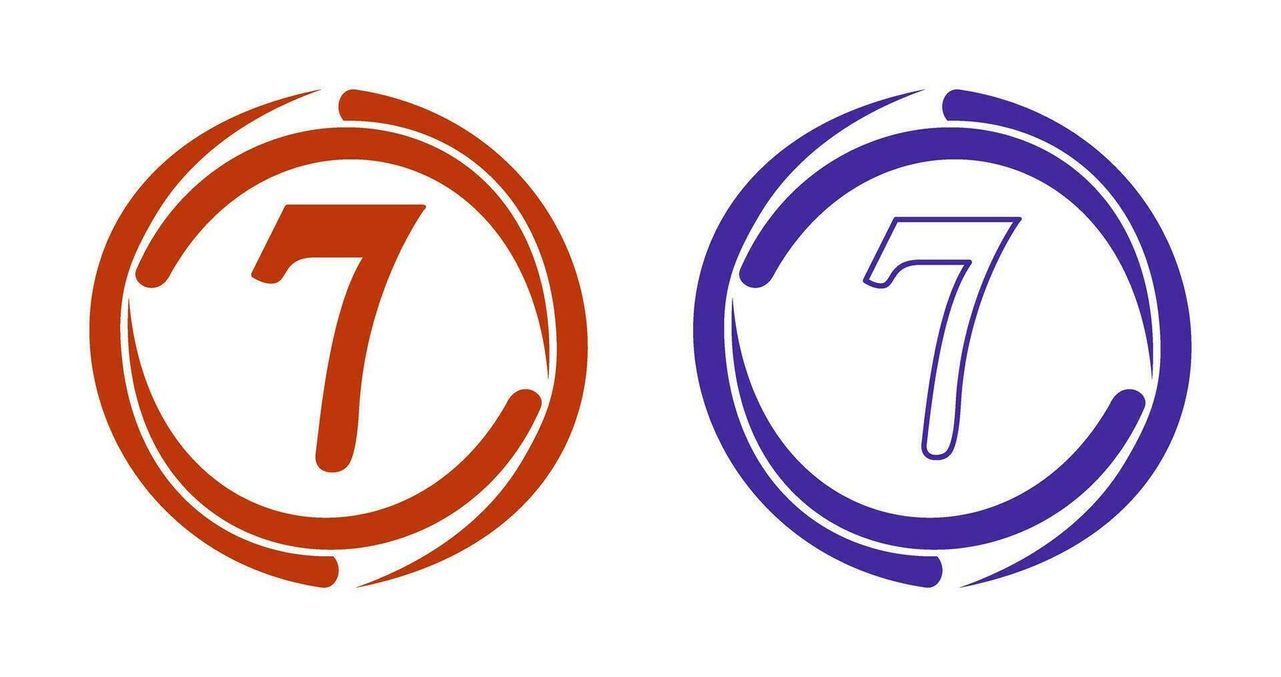 Number Seven Vector Icon