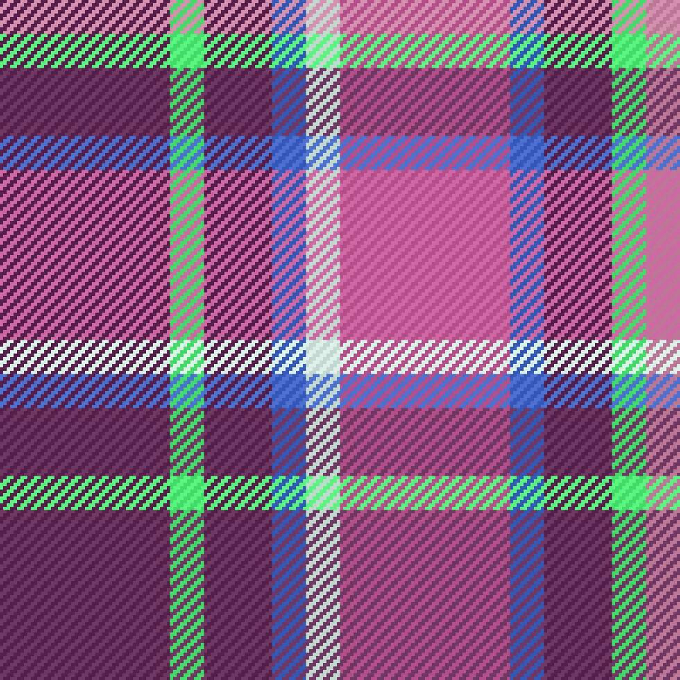 Texture tartan plaid of seamless check textile with a pattern vector fabric background.