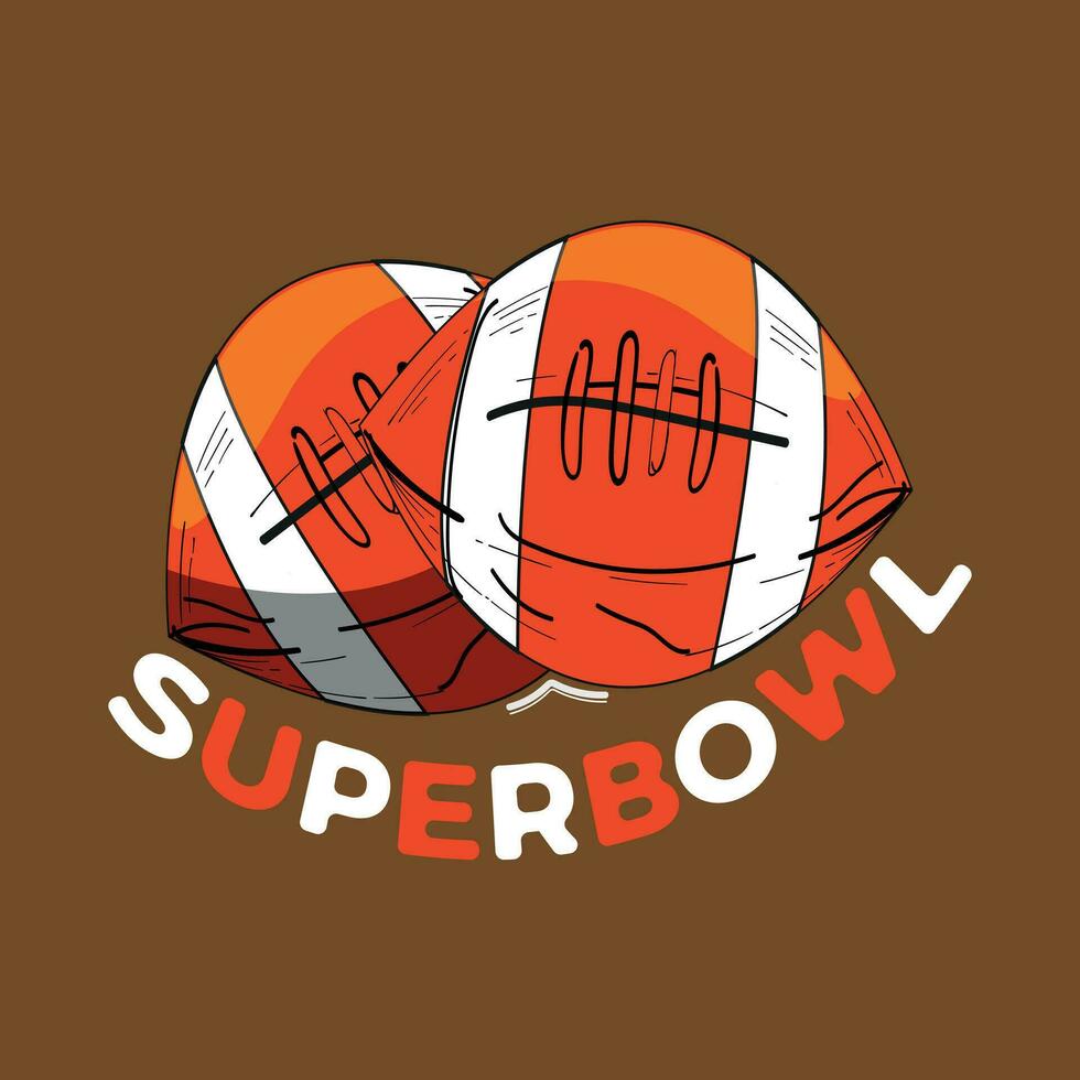 el super bowl, el casco de fútbol americano, el diseño de camisetas, el afiche, la impresión, la postal y otros usos vector