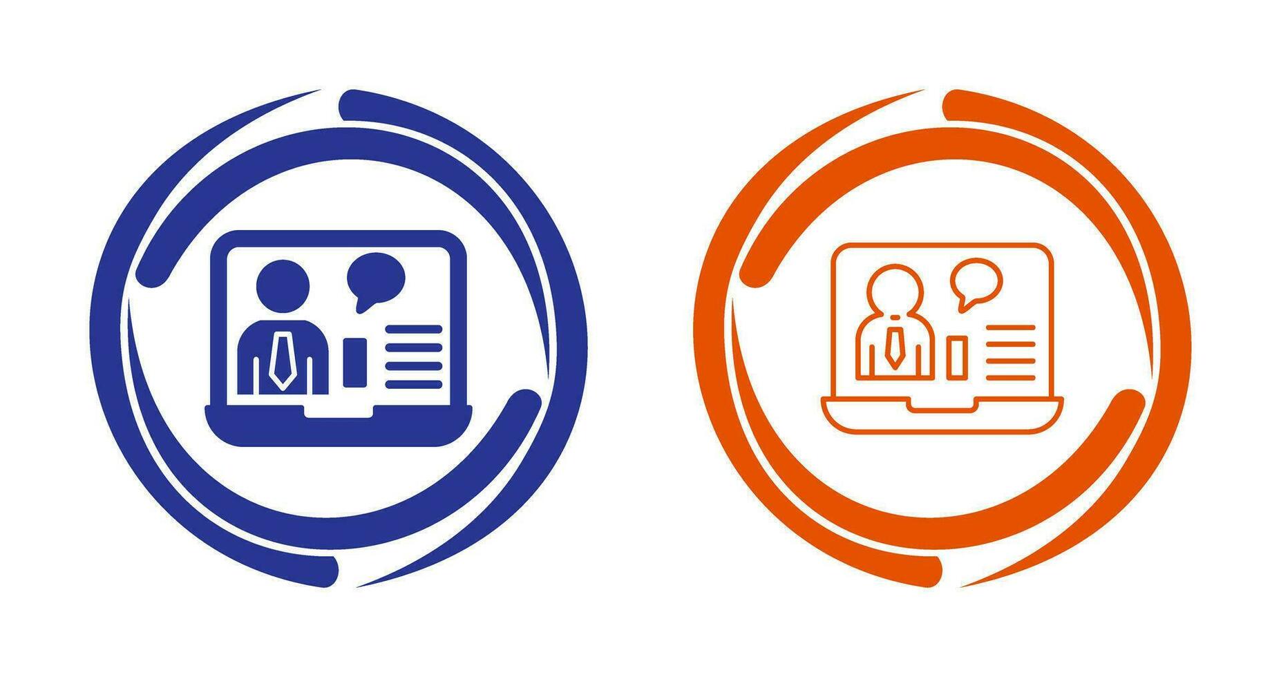 Online Job Interview Vector Icon