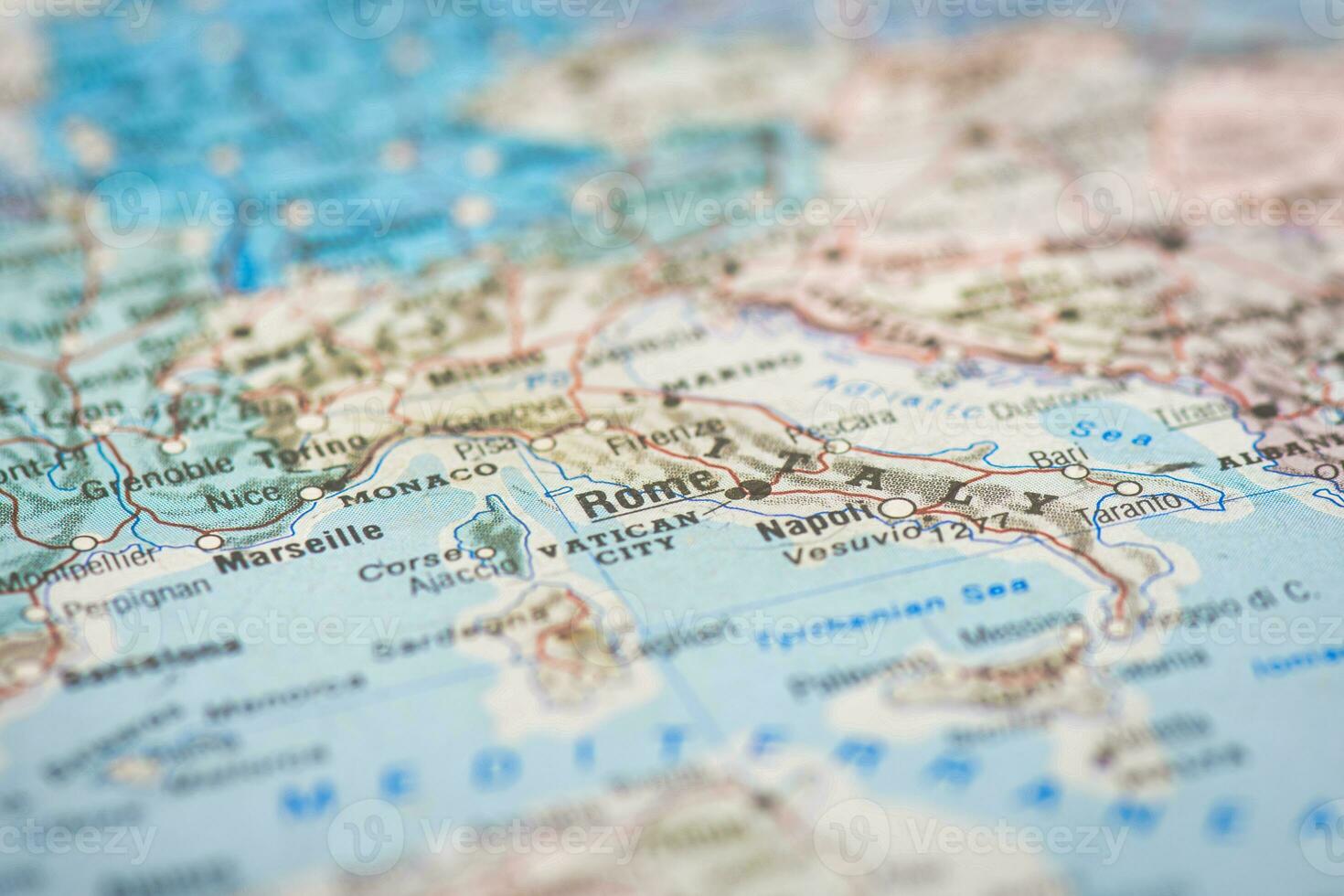 Italy on the map photo