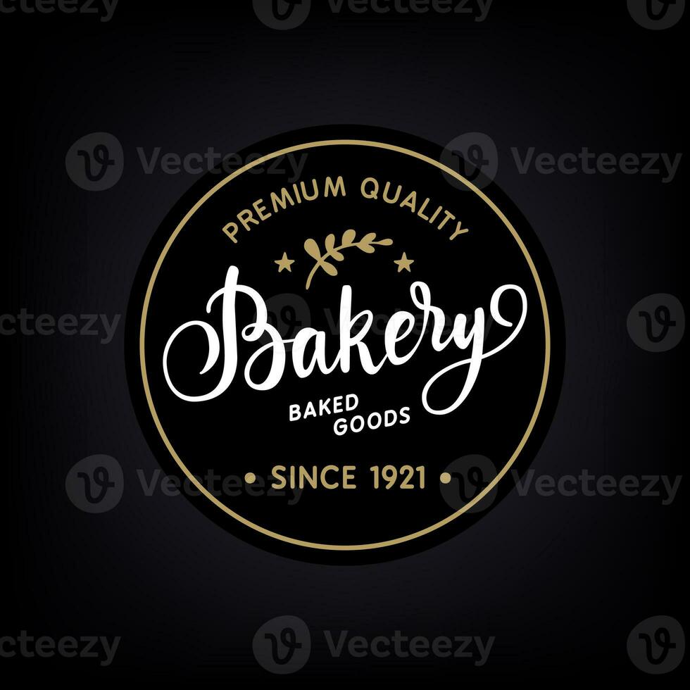 Vintage calligraphy bakery logo photo