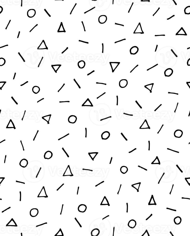Vector geometric seamless pattern with triangles, 80s, 90s style photo