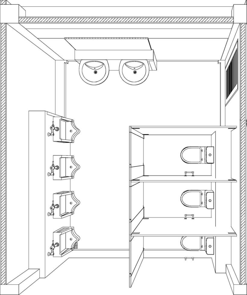 3D illustration of industrial building vector