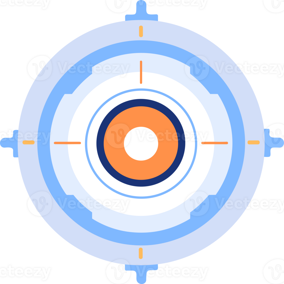 Hand Drawn CCTV or security cameras in flat style png
