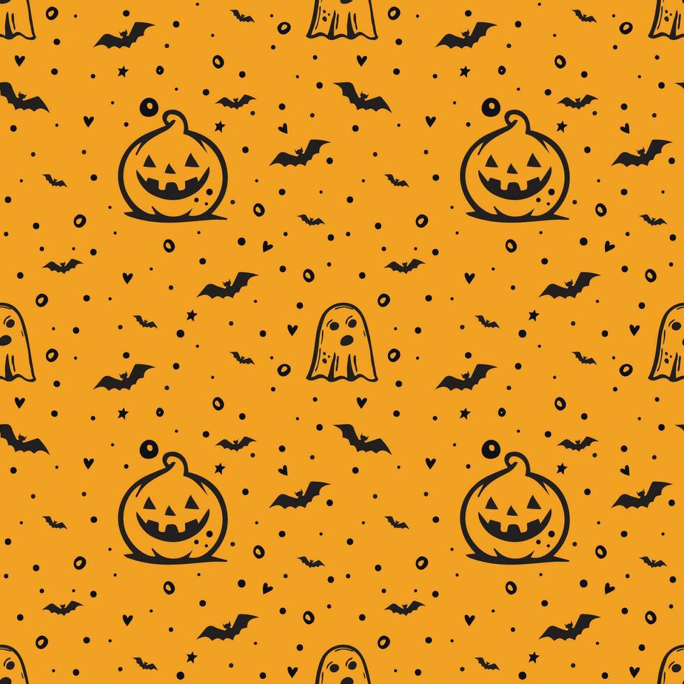 Halloween seamless pattern. Vector background.