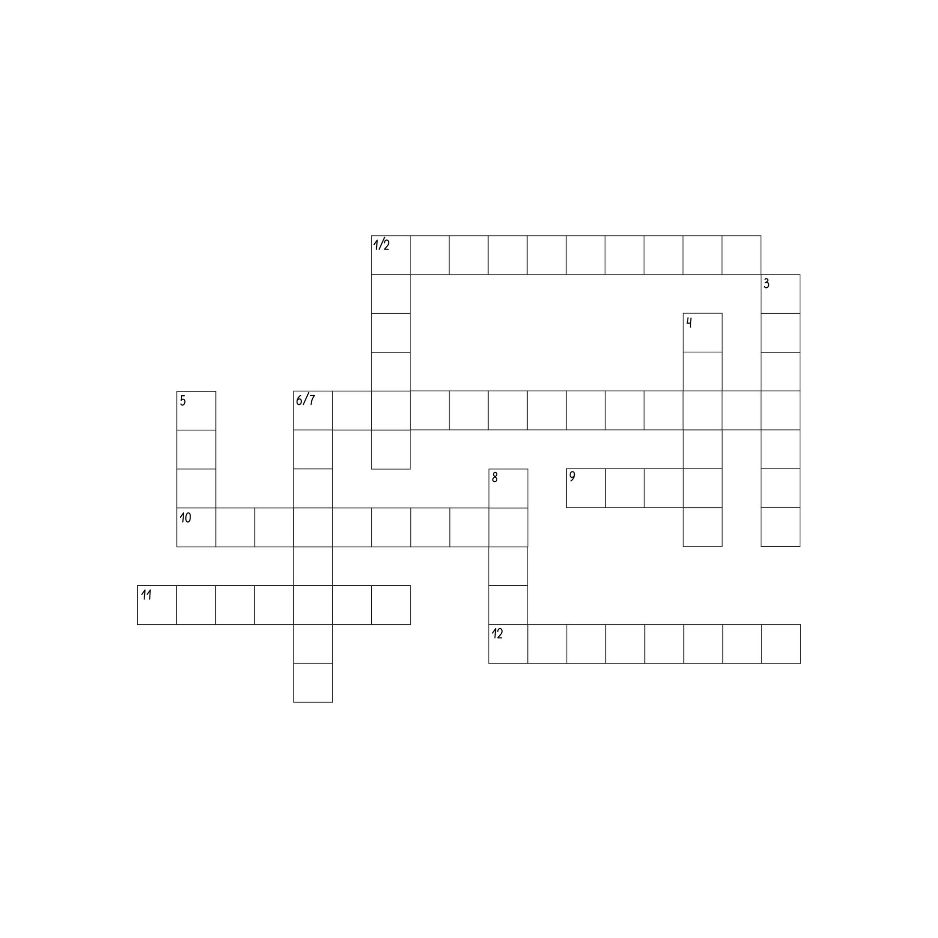 Blank sales crossword puzzle