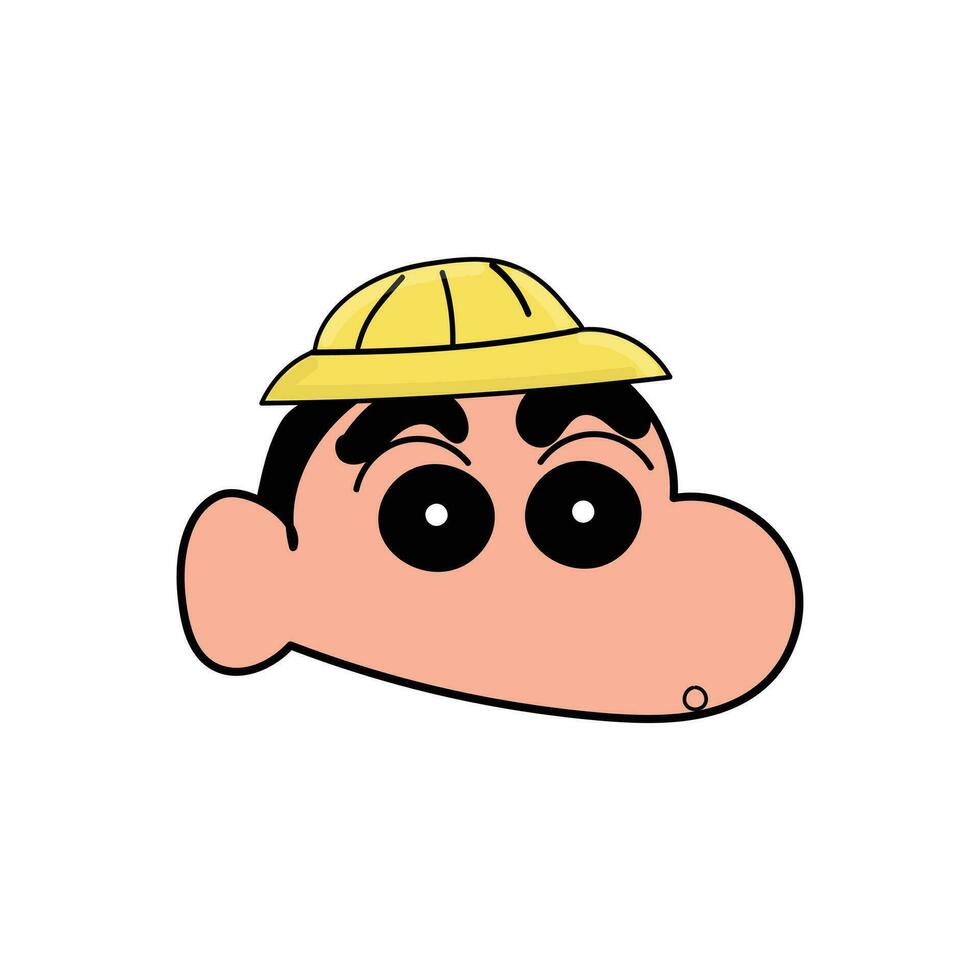 Shinchan Cute Face Vector