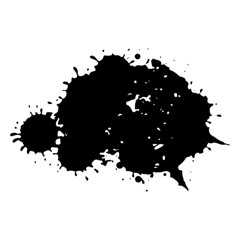 Black splash collection. Ink stain. Spray paint the shape with stain. Set of spray paint elements. black ink splash lines and drops. Paint brush, stroke vector set. Spray paint the shape with stain.