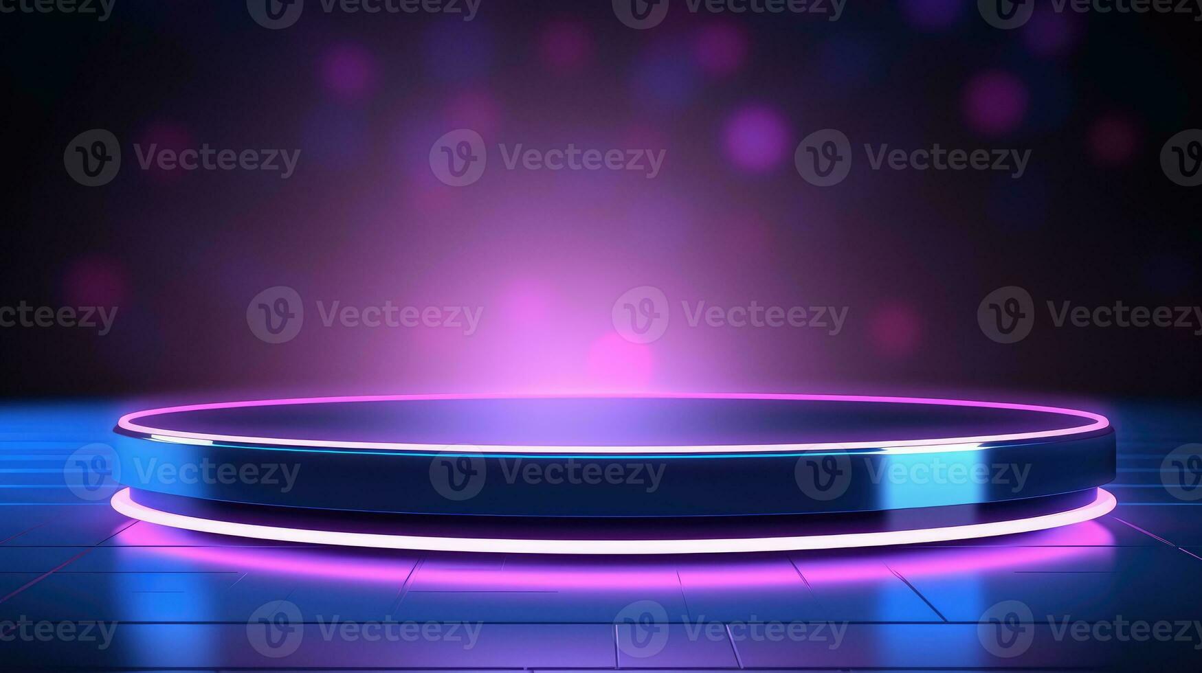 Product Presentation Podium with glow lights, tech podium, glow lights background photo