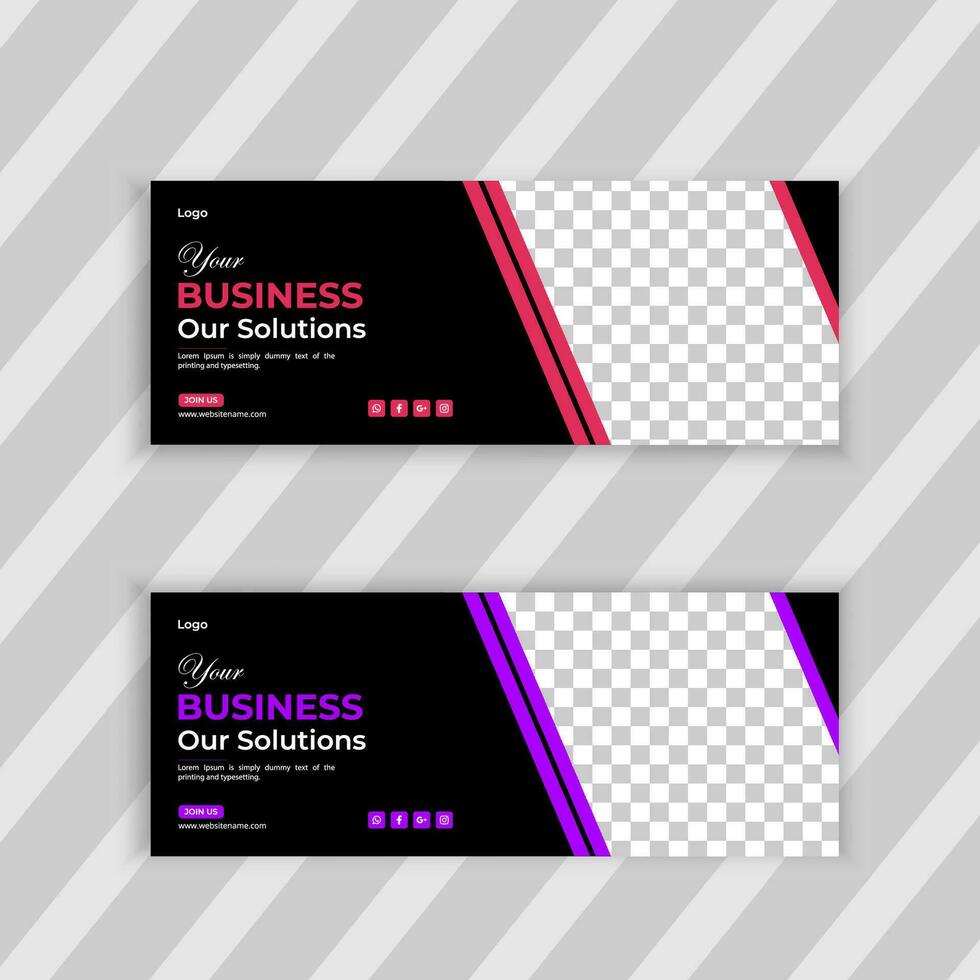 Creative Start-Up online Business Strategy social media facebook cover template, web banner template, corporate banner, header, business webinar banner Pro Vector