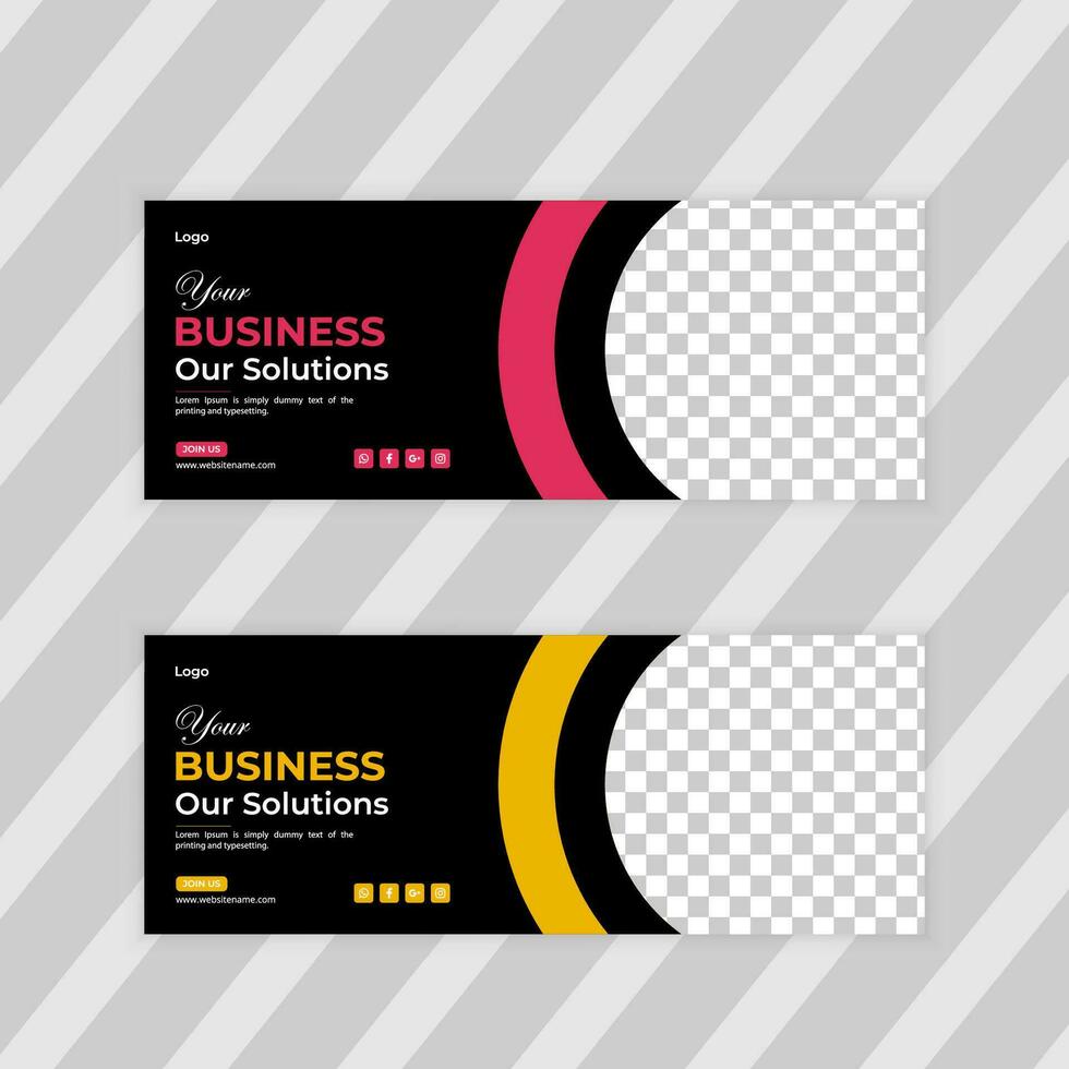 Creative Start-Up online Business Strategy social media facebook cover template, web banner template, corporate banner, header, business webinar banner Pro Vector